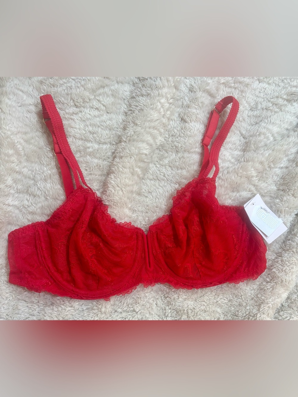 Arden B Red Lace Underwire Bra